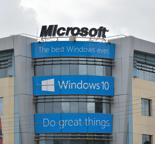 Facade of the headquarter of Microsoft at Greece.