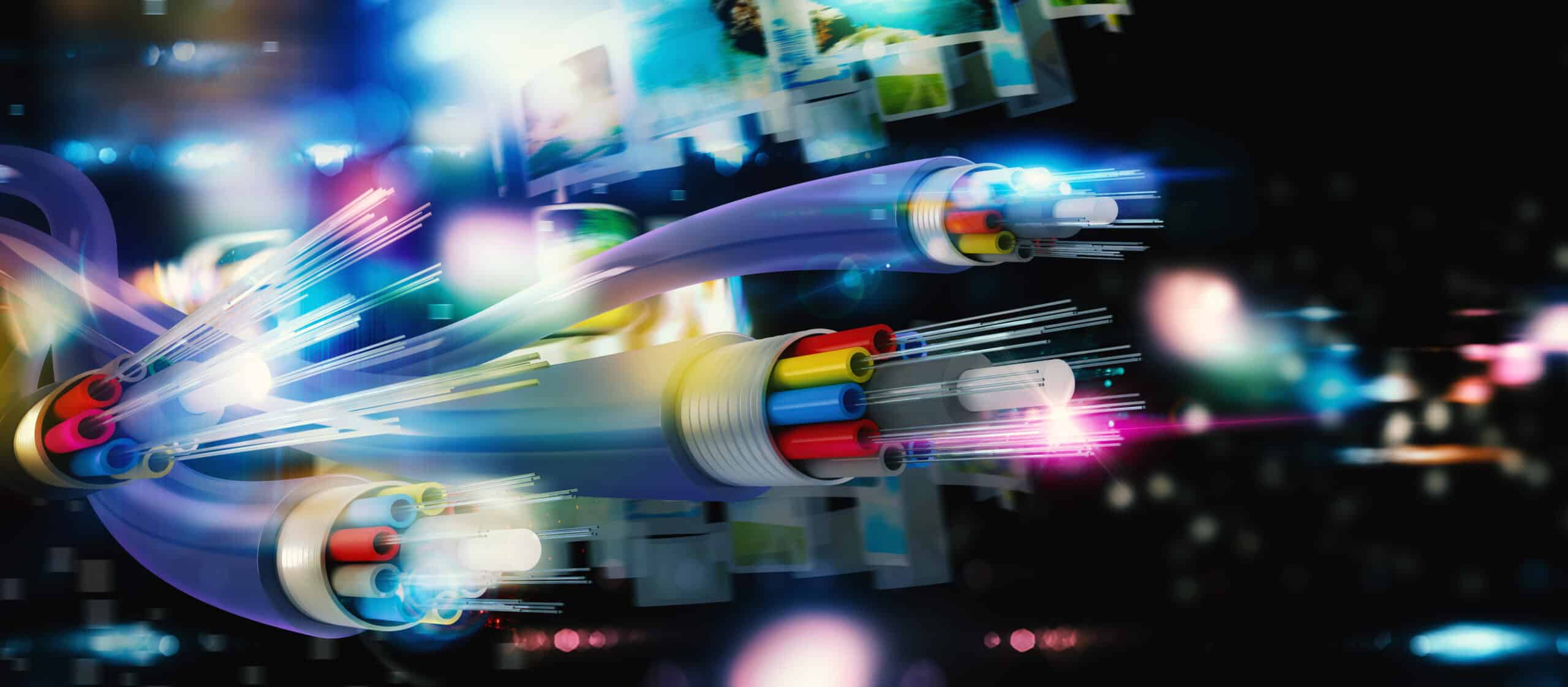Connection with the optical fibre